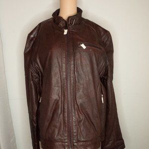 Emanuel Ungaro Men's Red Leather Jacket (New With Tags)